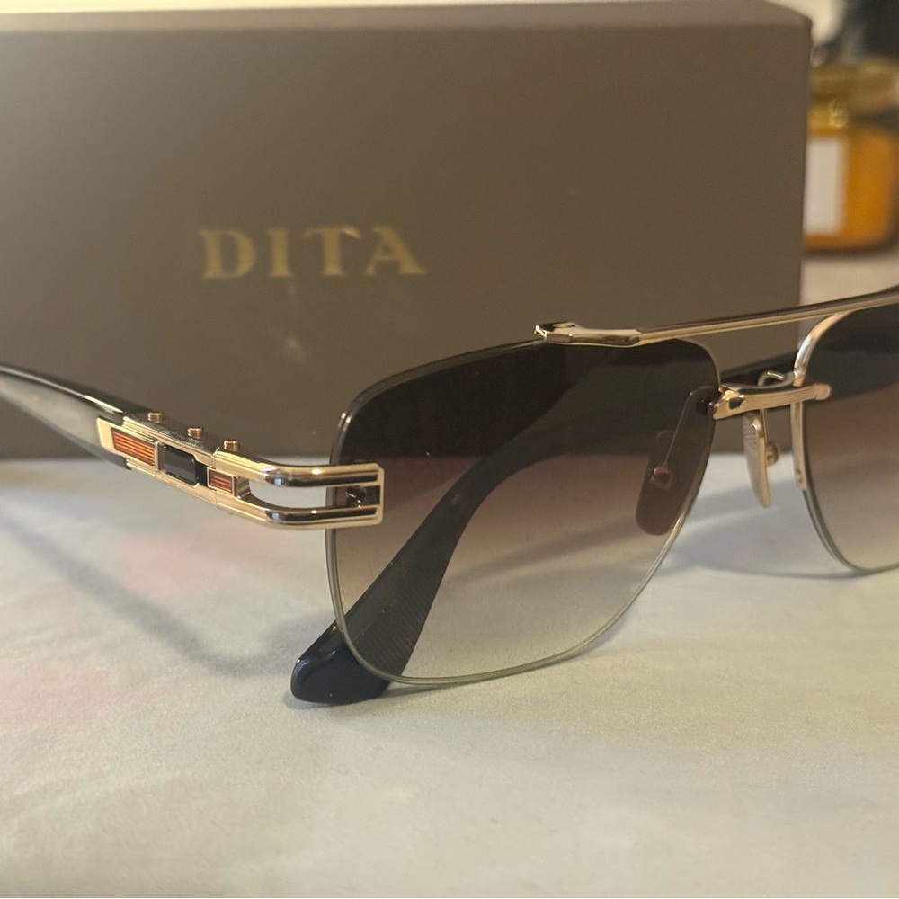 DITA Sunglasses with Black and Gold Accents- Barely Worn, Perfect Condition!